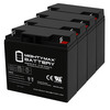 Mighty Max Battery ML18-12 - 12V 18AH BATTERY BOOSTER PAC ES2500, SLA, VRLA RECH - 4 Pack ML18-12MP41663